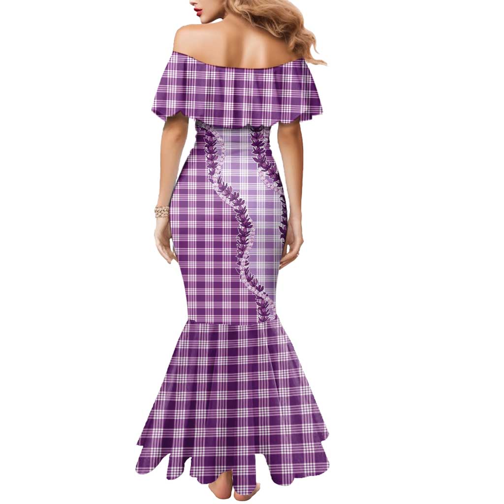 Violet Hawaii Palaka Mermaid Dress Hawaiian Pikake Lei LT05 - Polynesian Pride