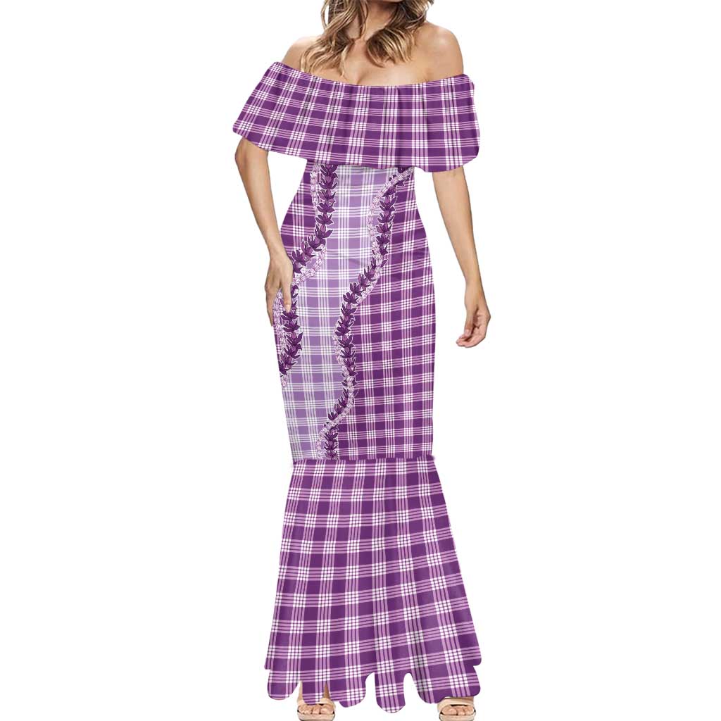 Violet Hawaii Palaka Mermaid Dress Hawaiian Pikake Lei LT05 - Polynesian Pride