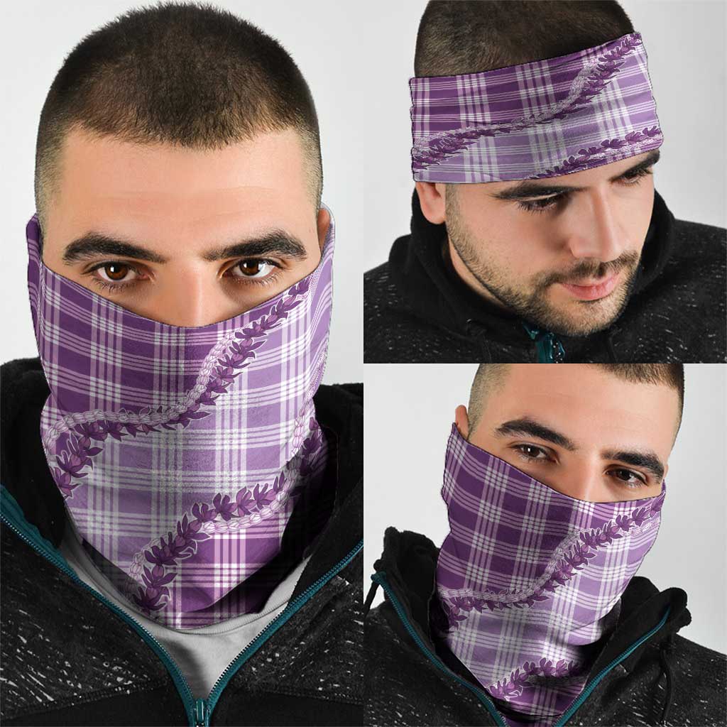 Violet Hawaii Palaka Neck Gaiter Hawaiian Pikake Lei LT05 - Polynesian Pride