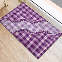 Violet Hawaii Palaka Rubber Doormat Hawaiian Pikake Lei LT05 - Polynesian Pride