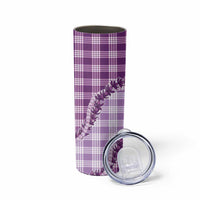 Violet Hawaii Palaka Skinny Tumbler Hawaiian Pikake Lei LT05 - Polynesian Pride