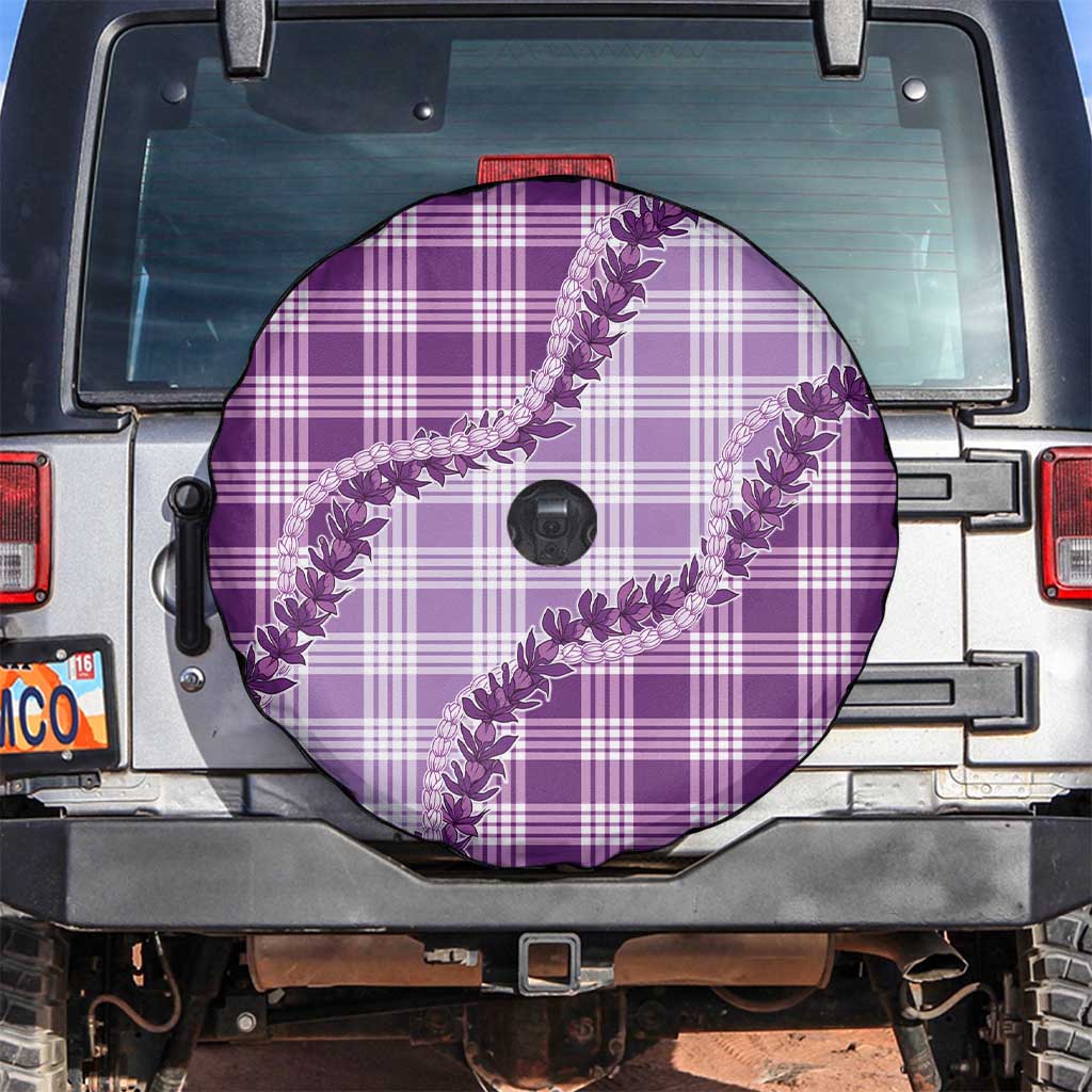 Violet Hawaii Palaka Spare Tire Cover Hawaiian Pikake Lei