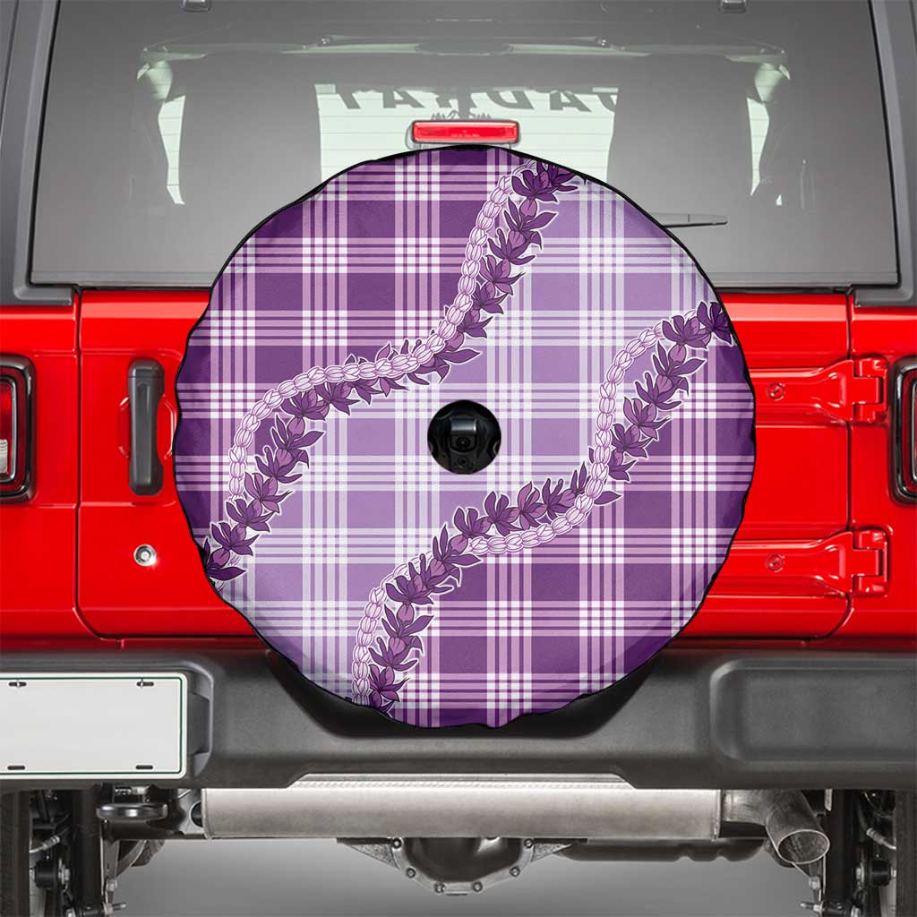 Violet Hawaii Palaka Spare Tire Cover Hawaiian Pikake Lei