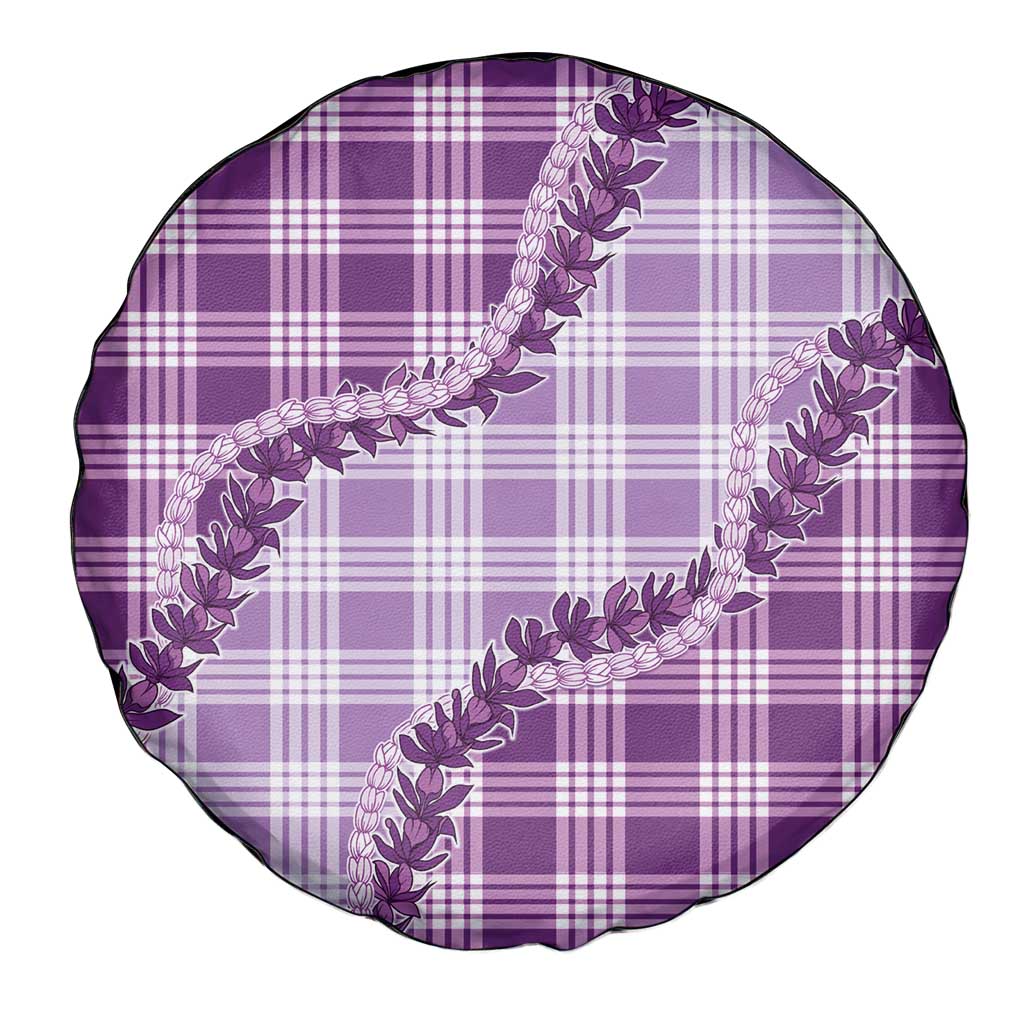 Violet Hawaii Palaka Spare Tire Cover Hawaiian Pikake Lei