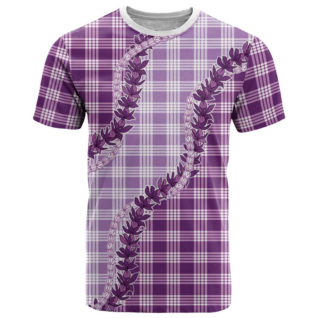 Violet Hawaii Palaka T Shirt Hawaiian Pikake Lei