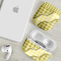 Yellow Hawaii Palaka AirPods Case Hawaiian Pikake Lei