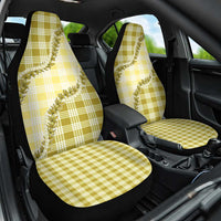 Yellow Hawaii Palaka Car Seat Cover Hawaiian Pikake Lei