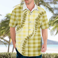Yellow Hawaii Palaka Hawaiian Shirt Hawaiian Pikake Lei LT05 - Polynesian Pride