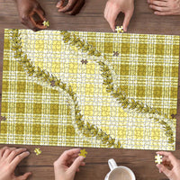 Yellow Hawaii Palaka Puzzle Hawaiian Pikake Lei