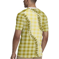 Yellow Hawaii Palaka Rugby Jersey Hawaiian Pikake Lei