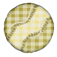 Yellow Hawaii Palaka Spare Tire Cover Hawaiian Pikake Lei