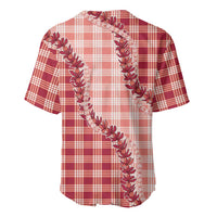 Red Hawaii Palaka Baseball Jersey Hawaiian Pikake Lei LT05 - Polynesian Pride