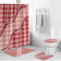 Red Hawaii Palaka Bathroom Set Hawaiian Pikake Lei LT05 Bathroom Set (4 pcs) Red - Polynesian Pride