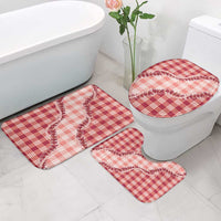 Red Hawaii Palaka Bathroom Set Hawaiian Pikake Lei LT05 - Polynesian Pride