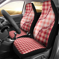 Red Hawaii Palaka Car Seat Cover Hawaiian Pikake Lei LT05 - Polynesian Pride