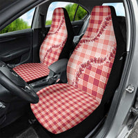 Red Hawaii Palaka Car Seat Cover Hawaiian Pikake Lei LT05 - Polynesian Pride
