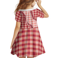 Red Hawaii Palaka Family Matching Off Shoulder Short Dress and Hawaiian Shirt Hawaiian Pikake Lei LT05 - Polynesian Pride