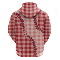 Red Hawaii Palaka Hoodie Hawaiian Pikake Lei