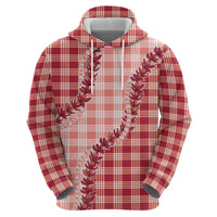 Red Hawaii Palaka Hoodie Hawaiian Pikake Lei