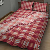 Red Hawaii Palaka Quilt Bed Set Hawaiian Pikake Lei LT05 - Polynesian Pride