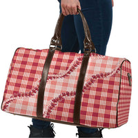 Red Hawaii Palaka Travel Bag Hawaiian Pikake Lei