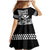 Hawaii Maui Upena Kiloi Family Matching Mermaid Dress and Hawaiian Shirt Kakau Tribal Pattern Black Version