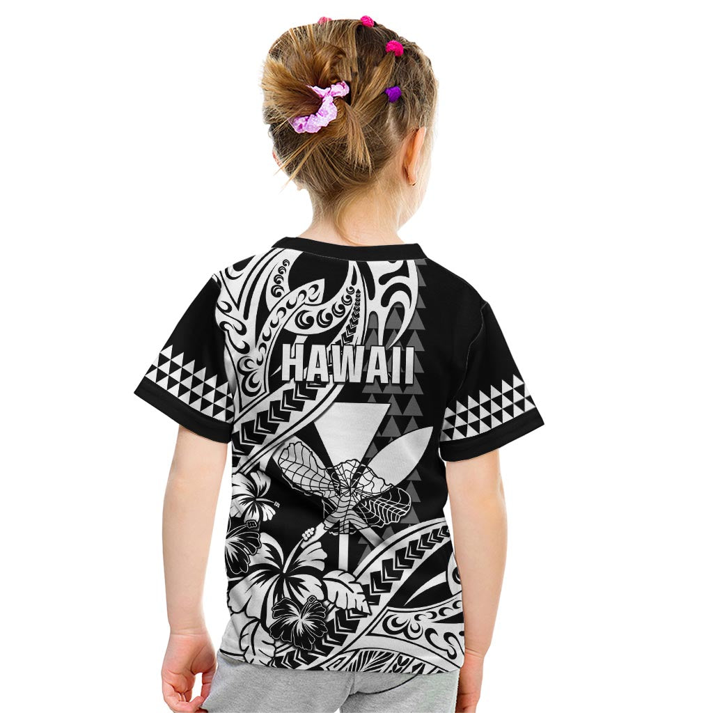 Hawaii Maui Upena Kiloi Kid T Shirt Kakau Tribal Pattern Black Version