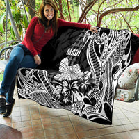 Hawaii Maui Upena Kiloi Quilt Kakau Tribal Pattern Black Version
