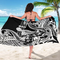 Hawaii Maui Upena Kiloi Sarong Kakau Tribal Pattern Black Version