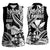 Hawaii Maui Upena Kiloi Women Sleeveless Polo Shirt Kakau Tribal Pattern Black Version