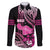 Hawaii Maui Upena Kiloi Family Matching Puletasi and Hawaiian Shirt Kakau Tribal Pattern Pink Version