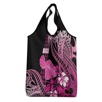 Hawaii Maui Upena Kiloi Grocery Bag Kakau Tribal Pattern Pink Version