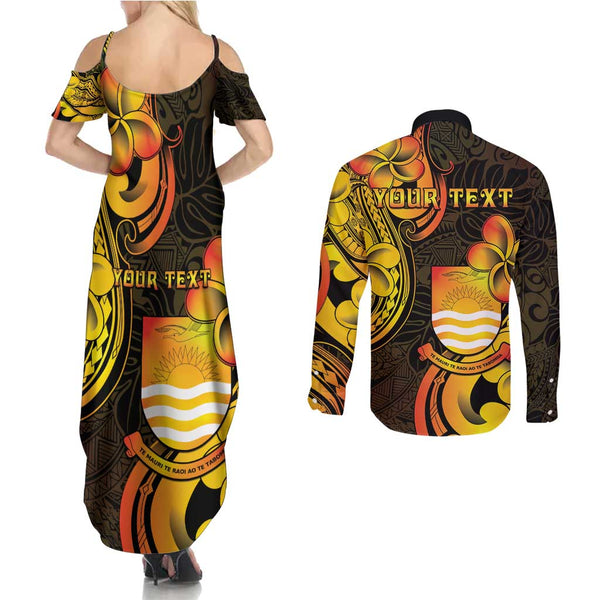 Personalised New Zealand Rugby Couples Matching Summer Maxi Dress and Long Sleeve Button Shirts World Cup 2023 Silver Fern Champions LT7