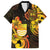 Personalised Kiribati Independence Day Family Matching Long Sleeve Bodycon Dress and Hawaiian Shirt 46th Anniversary