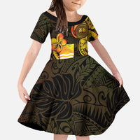 Personalised Kiribati Independence Day Family Matching Mermaid Dress and Hawaiian Shirt 46th Anniversary