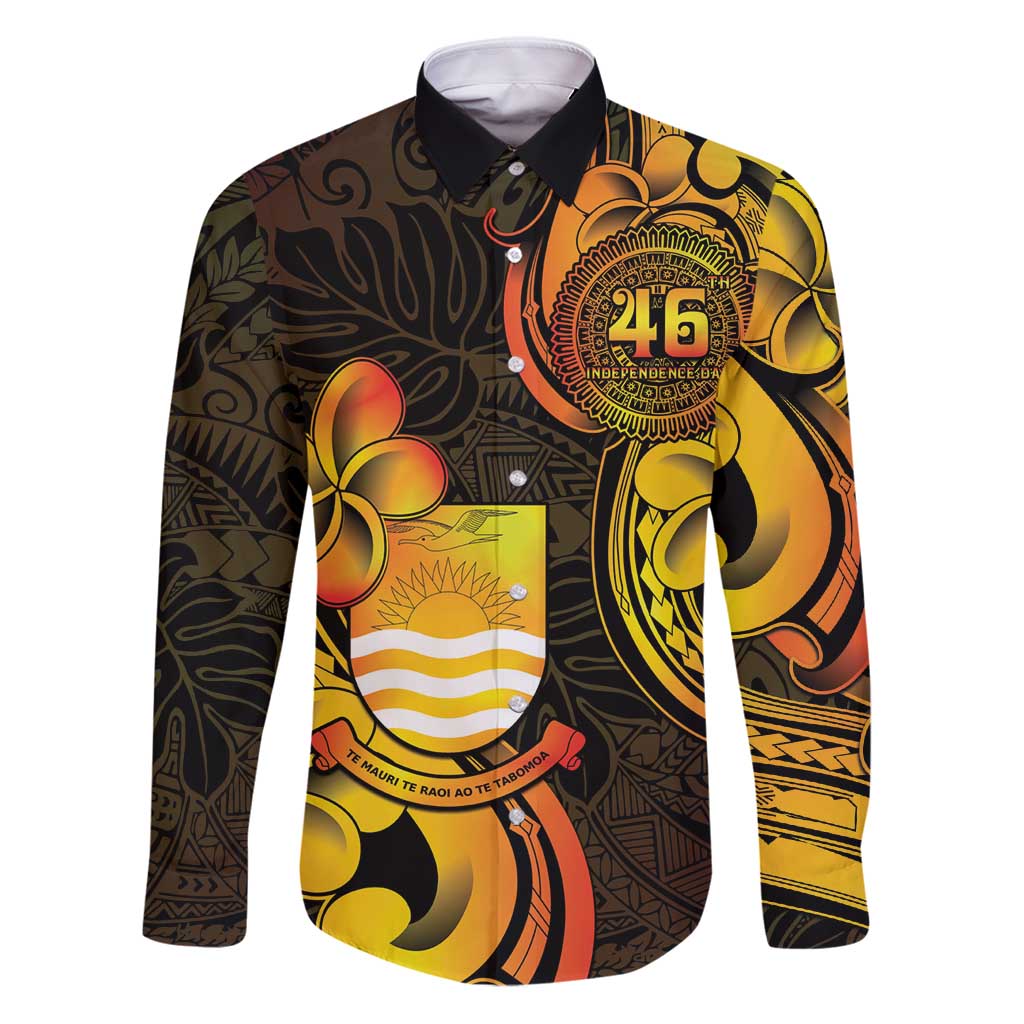 Personalised Kiribati Independence Day Family Matching Puletasi and Hawaiian Shirt 46th Anniversary
