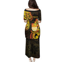 Personalised Kiribati Independence Day Family Matching Puletasi and Hawaiian Shirt 46th Anniversary