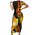 Personalised Kiribati Independence Day Family Matching Short Sleeve Bodycon Dress and Hawaiian Shirt 46th Anniversary
