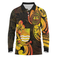 Personalised Kiribati Independence Day Long Sleeve Polo Shirt 46th Anniversary