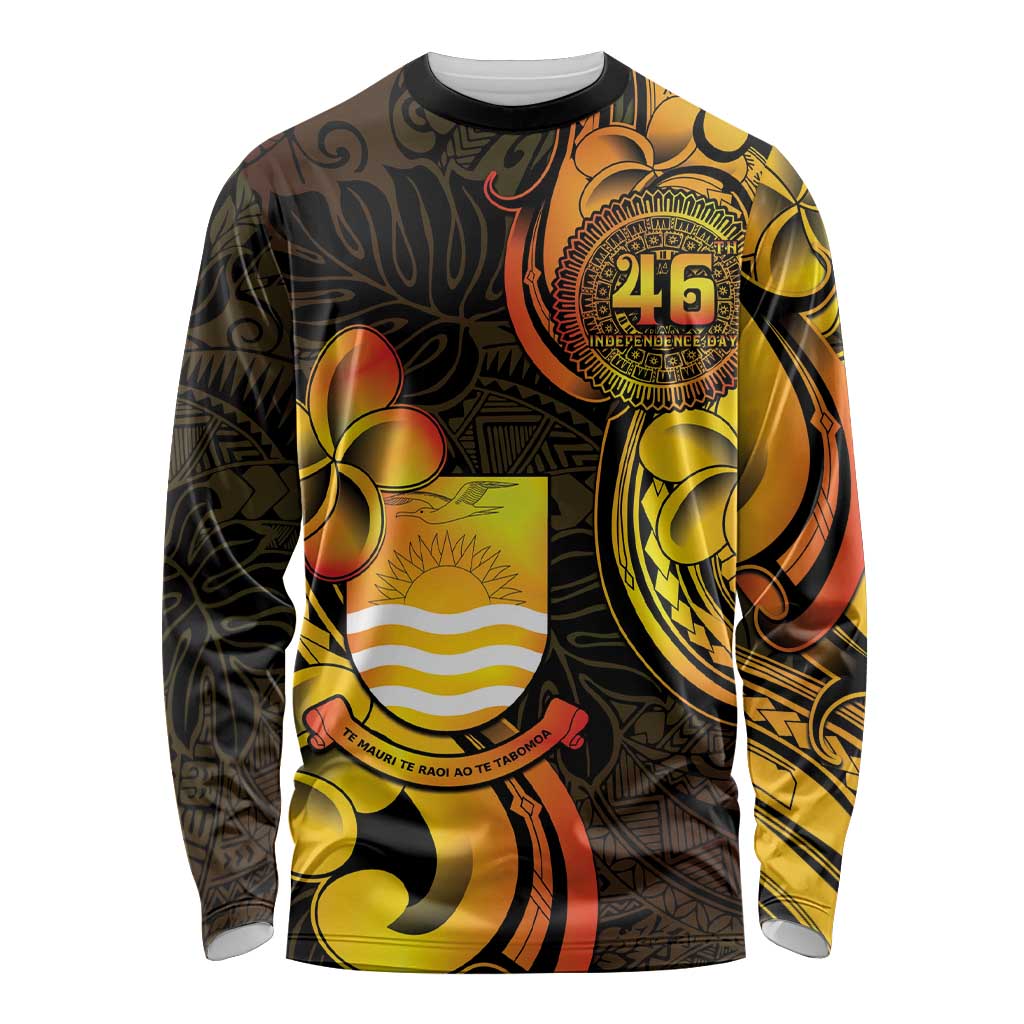 Personalised Kiribati Independence Day Long Sleeve Shirt 46th Anniversary