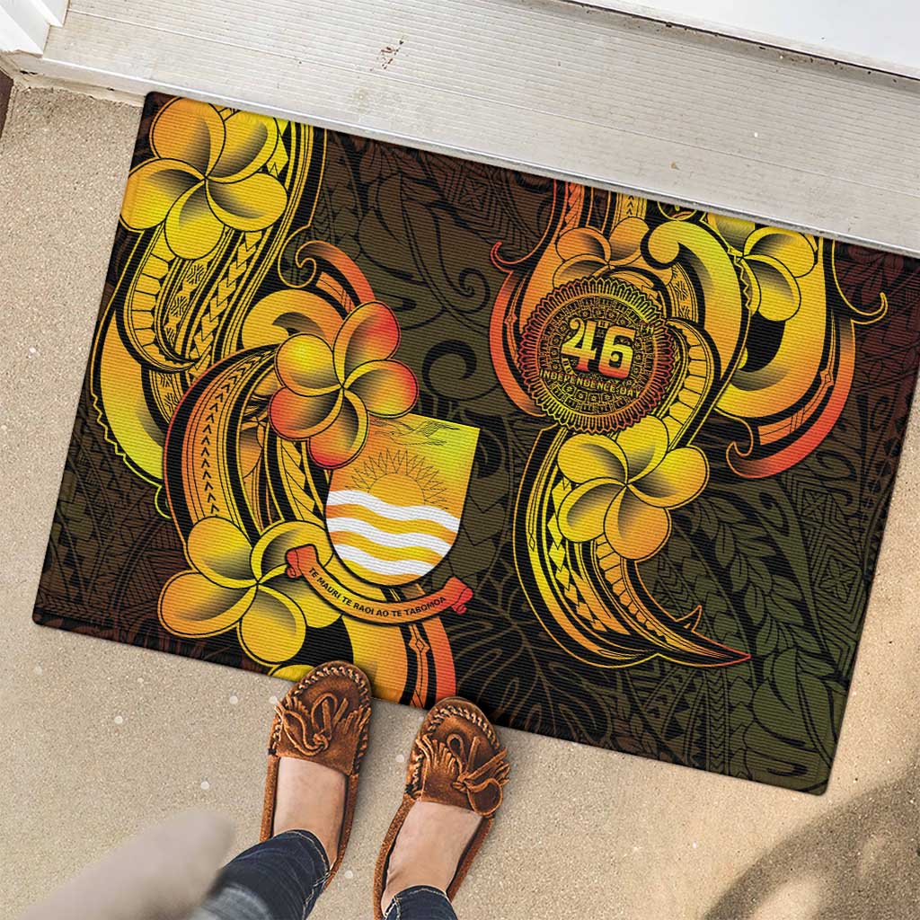 Personalised Kiribati Independence Day Rubber Doormat 46th Anniversary