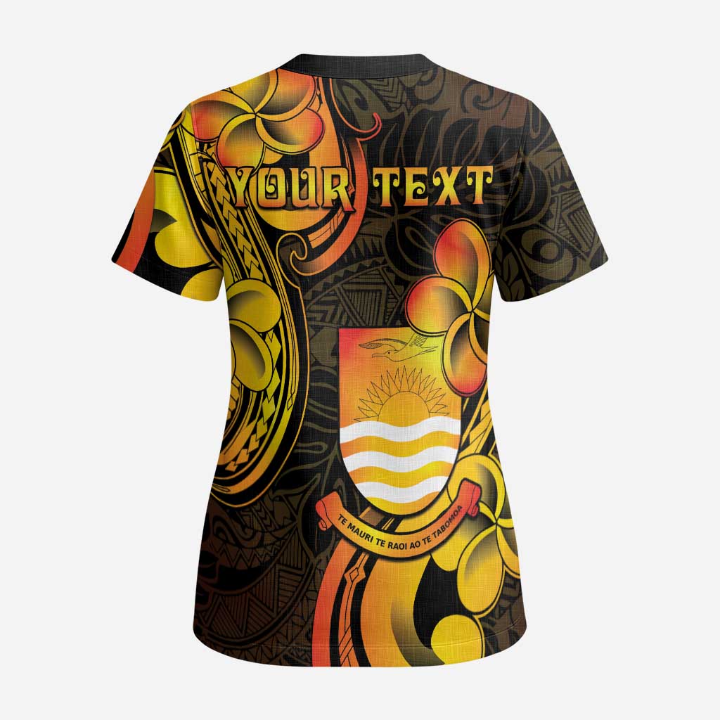 Personalised Kiribati Independence Day Scrub Top 46th Anniversary - Polynesian Pride