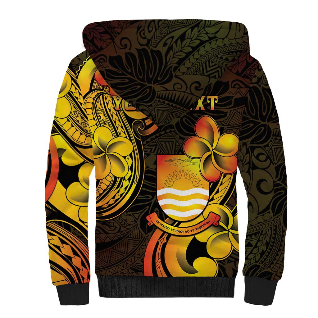 Personalised Kiribati Independence Day Sherpa Hoodie 46th Anniversary