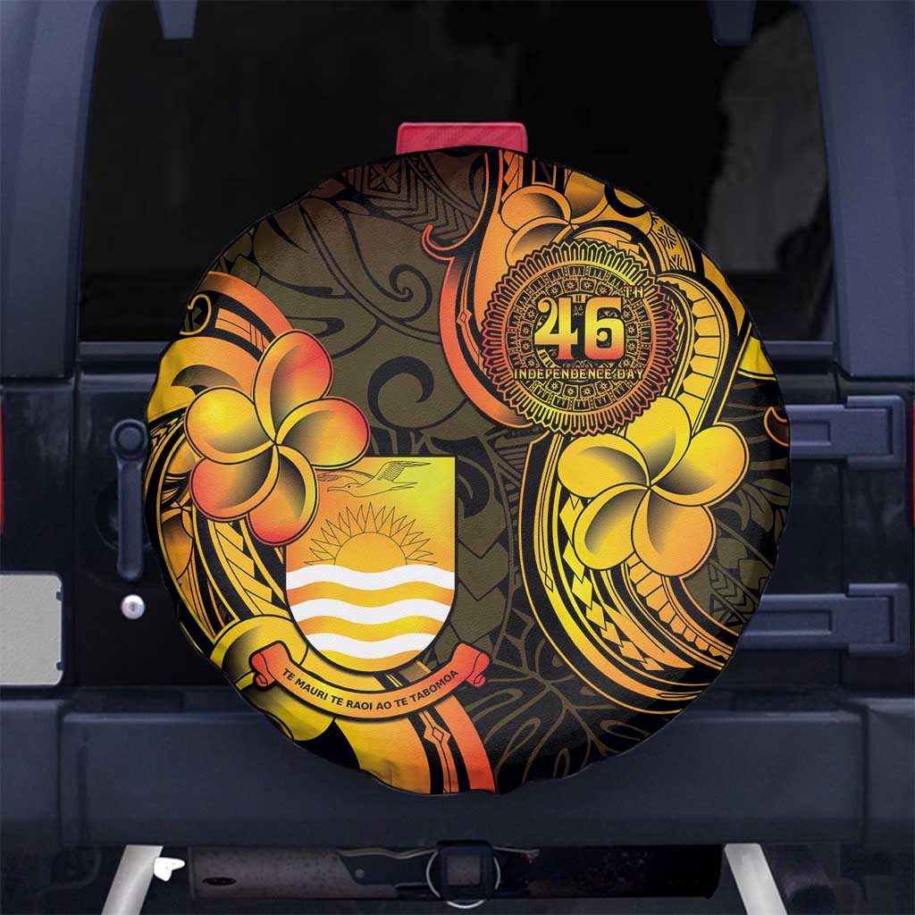 Personalised Kiribati Independence Day Spare Tire Cover 46th Anniversary