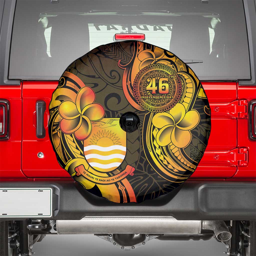 Personalised Kiribati Independence Day Spare Tire Cover 46th Anniversary