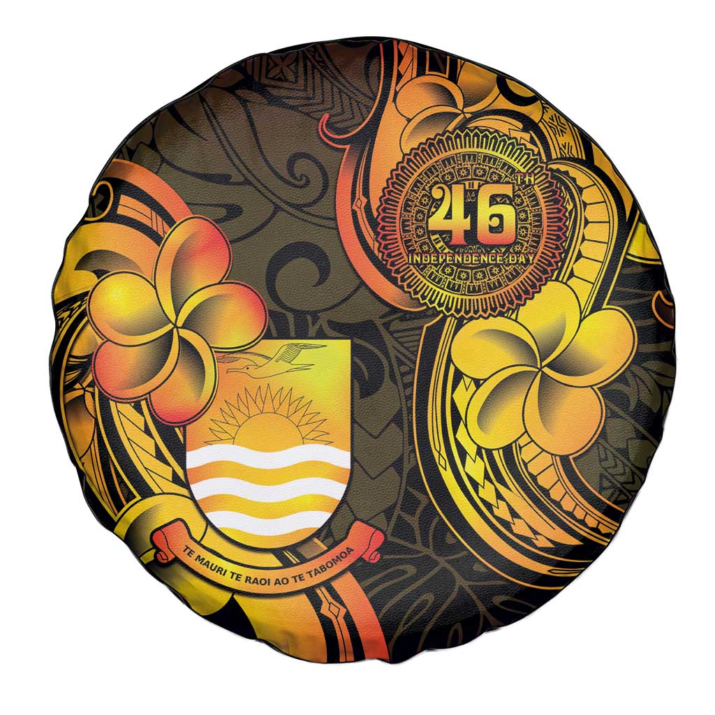 Personalised Kiribati Independence Day Spare Tire Cover 46th Anniversary