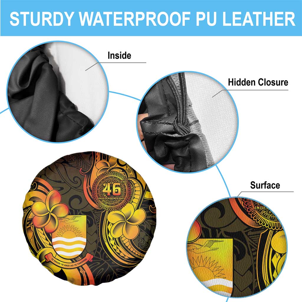 Personalised Kiribati Independence Day Spare Tire Cover 46th Anniversary