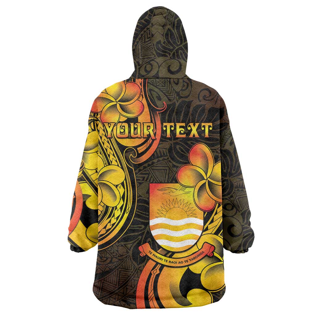 Personalised Kiribati Independence Day Wearable Blanket Hoodie 46th Anniversary