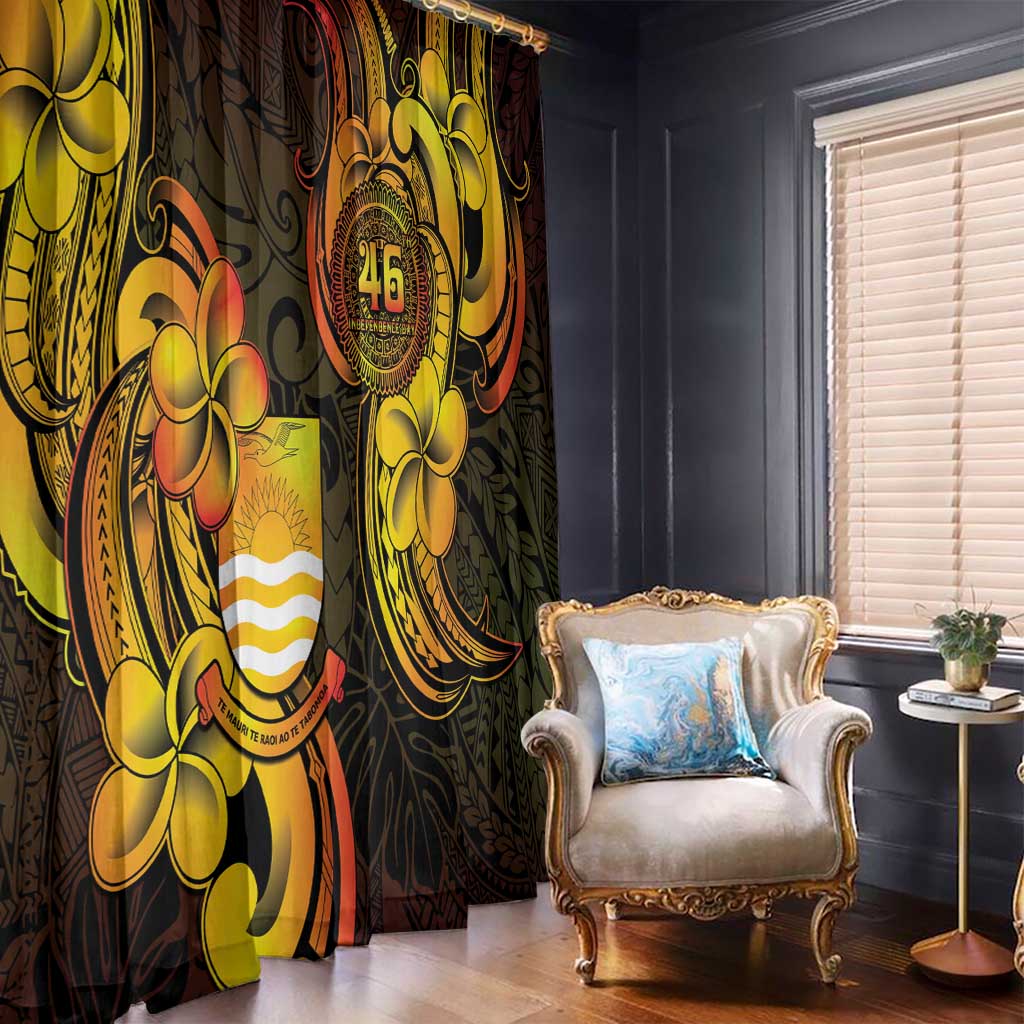 Personalised Kiribati Independence Day Window Curtain 46th Anniversary