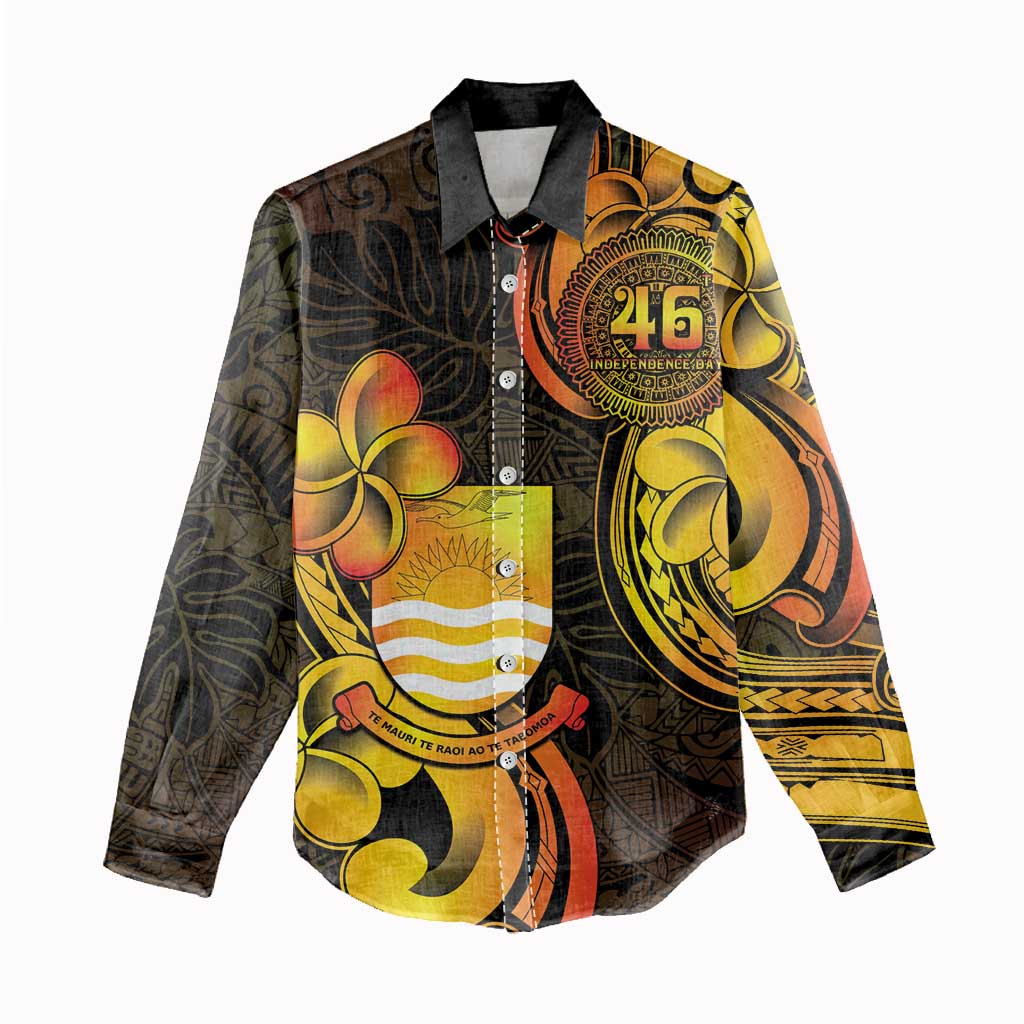 Personalised Kiribati Independence Day Women Casual Shirt 46th Anniversary